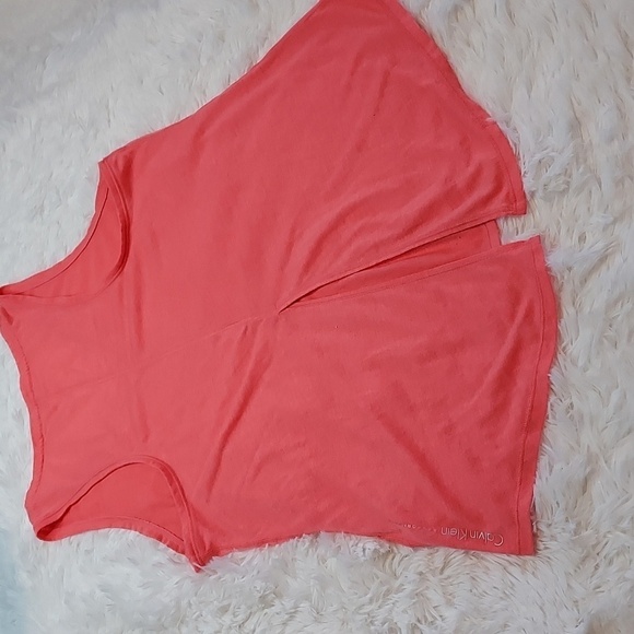 CALVIN Klein Performance Wick racer back tank top with back slit, size small - Picture 5 of 5